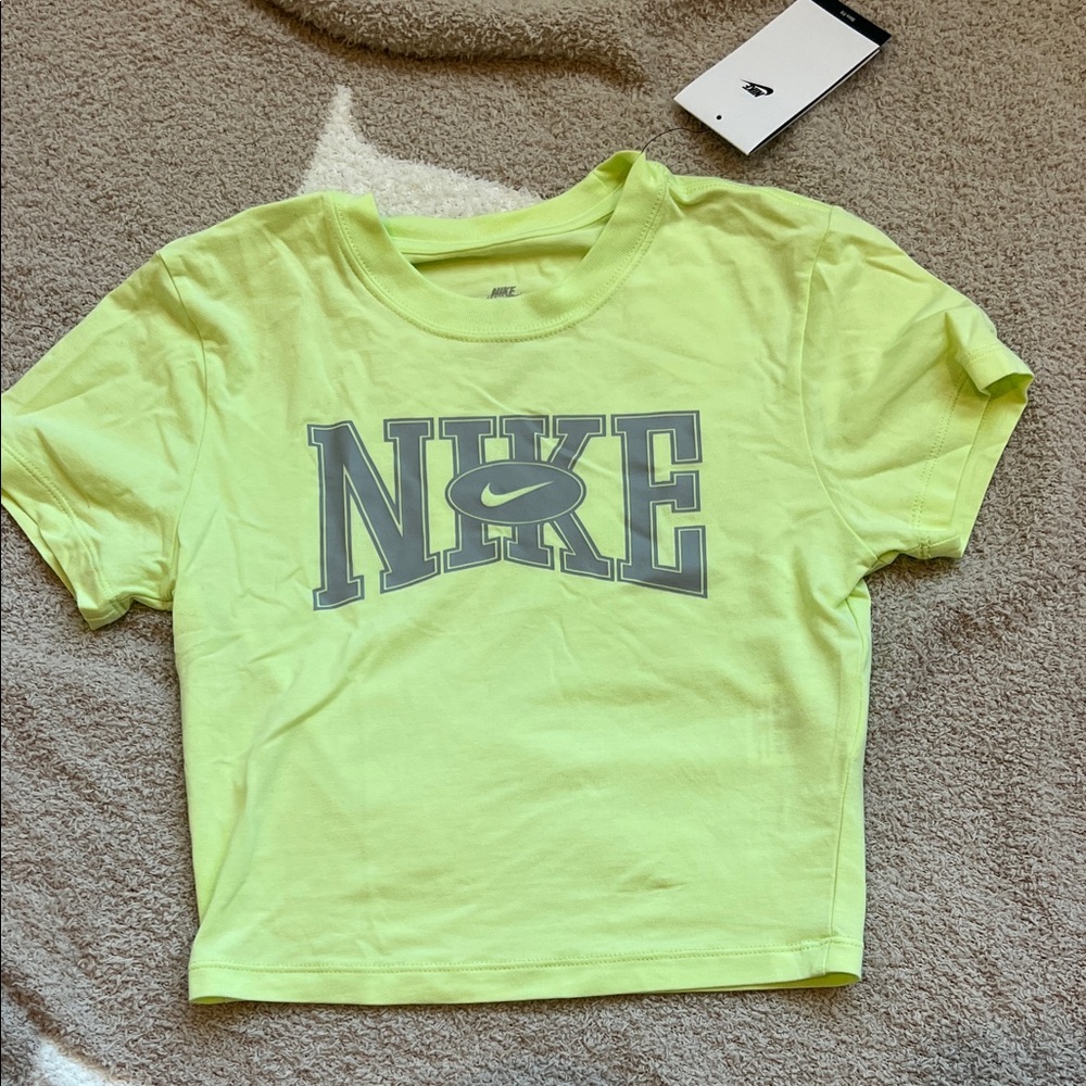 Nike Neon Green Cropped Tee